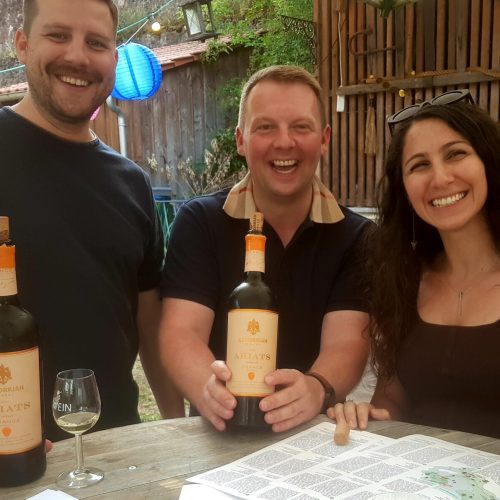 Christian Drayss, Alexander Löffelholz und Nelly Hakobyan vom Noah-Vorstand