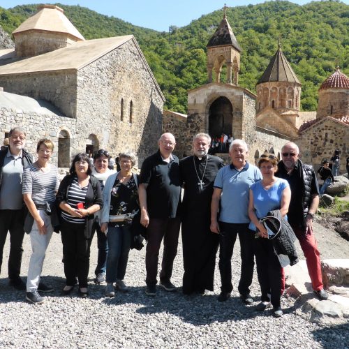 Der Noah-Vorstand mit Abt Hovhannes in Dadivank im September 2019